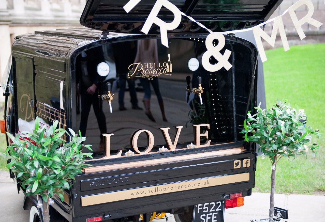 Wedding Prosecco van for hire leicester.img